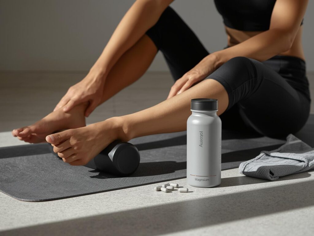 Recuperación muscular después de hacer ejercicio y apoyo con magnesio