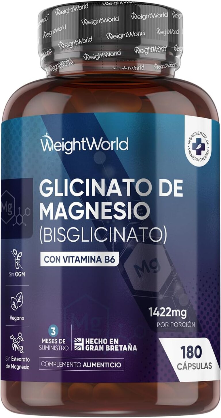 Bisglicinato de Magnesio de WeightWorld con Vitamina B6